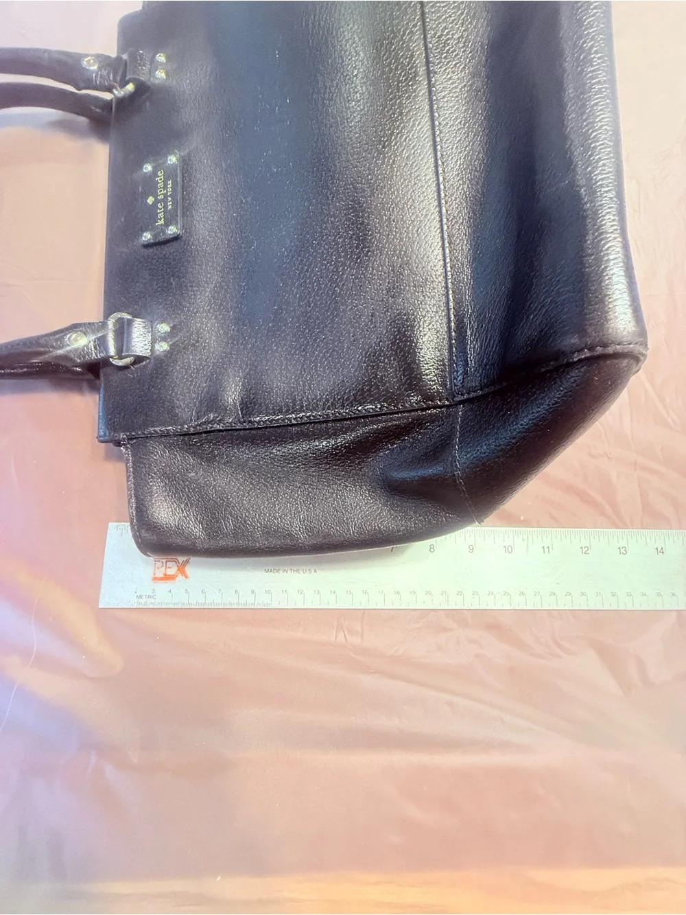 Kate Spade Wellesley Camryn Black Pebbled Leather Large Zip Top Tote Bag